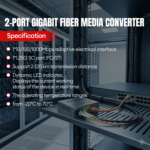 2-PORT 10/100/1000M WDM MEDIA CONVERTER（SINGLE-MODE SINGLE-FIBER SC） - Image 3